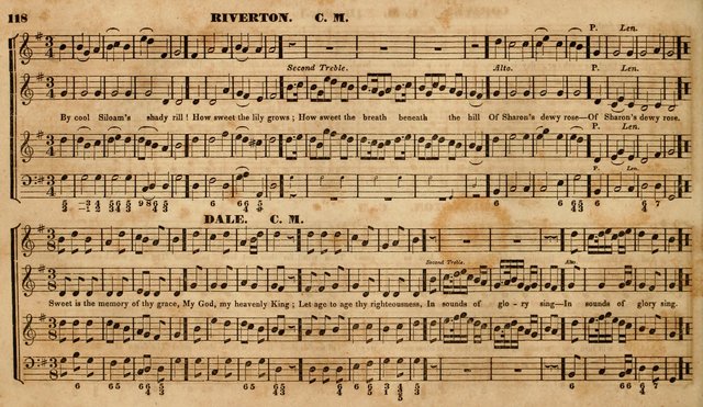 The Choir: or, Union collection of church music. Consisting of a great variety of psalm and hymn tunes, anthems, &c. original and selected. Including many beautiful subjects from the works.. (2nd ed.) page 118