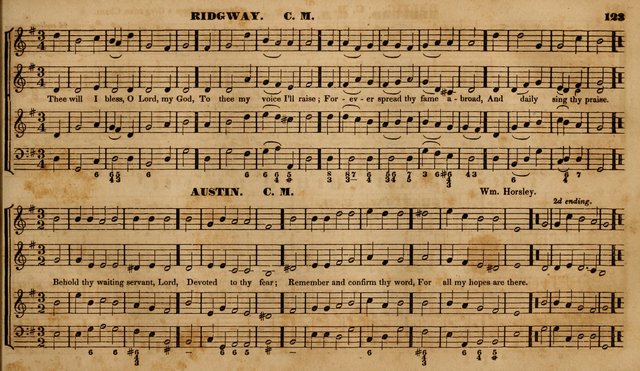 The Choir: or, Union collection of church music. Consisting of a great variety of psalm and hymn tunes, anthems, &c. original and selected. Including many beautiful subjects from the works.. (2nd ed.) page 123