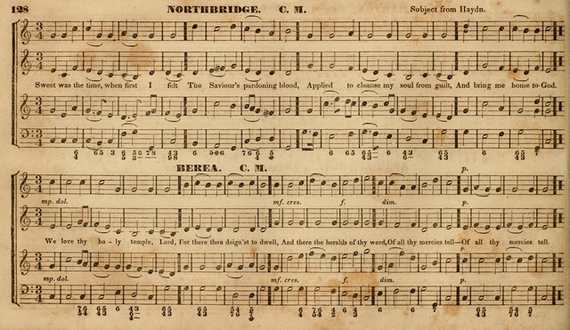 The Choir: or, Union collection of church music. Consisting of a great variety of psalm and hymn tunes, anthems, &c. original and selected. Including many beautiful subjects from the works.. (2nd ed.) page 128