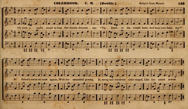 The Choir: or, Union collection of church music. Consisting of a great variety of psalm and hymn tunes, anthems, &c. original and selected. Including many beautiful subjects from the works.. (2nd ed.) page 143