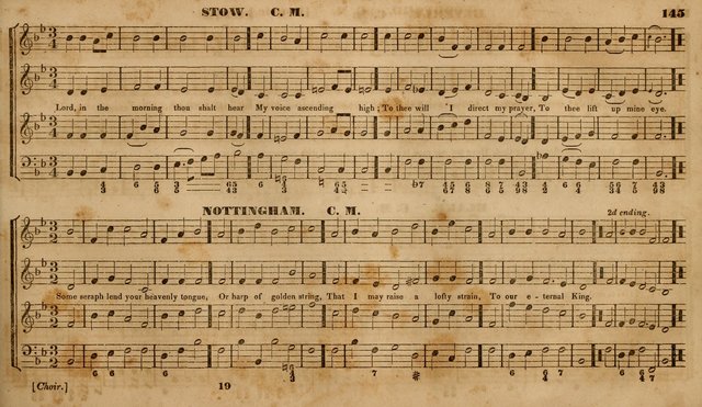 The Choir: or, Union collection of church music. Consisting of a great variety of psalm and hymn tunes, anthems, &c. original and selected. Including many beautiful subjects from the works.. (2nd ed.) page 145