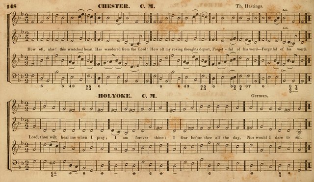 The Choir: or, Union collection of church music. Consisting of a great variety of psalm and hymn tunes, anthems, &c. original and selected. Including many beautiful subjects from the works.. (2nd ed.) page 148