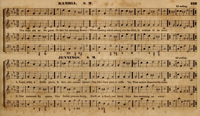 The Choir: or, Union collection of church music. Consisting of a great variety of psalm and hymn tunes, anthems, &c. original and selected. Including many beautiful subjects from the works.. (2nd ed.) page 155