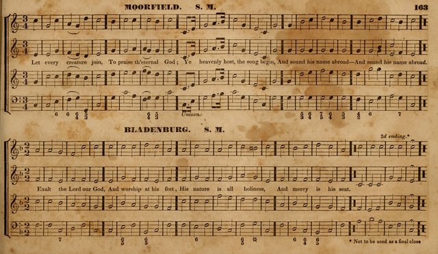 The Choir: or, Union collection of church music. Consisting of a great variety of psalm and hymn tunes, anthems, &c. original and selected. Including many beautiful subjects from the works.. (2nd ed.) page 163