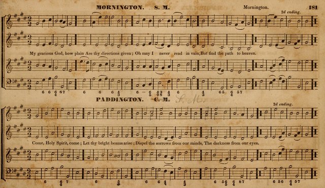 The Choir: or, Union collection of church music. Consisting of a great variety of psalm and hymn tunes, anthems, &c. original and selected. Including many beautiful subjects from the works.. (2nd ed.) page 181