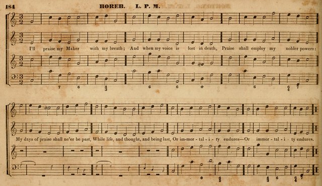 The Choir: or, Union collection of church music. Consisting of a great variety of psalm and hymn tunes, anthems, &c. original and selected. Including many beautiful subjects from the works.. (2nd ed.) page 184