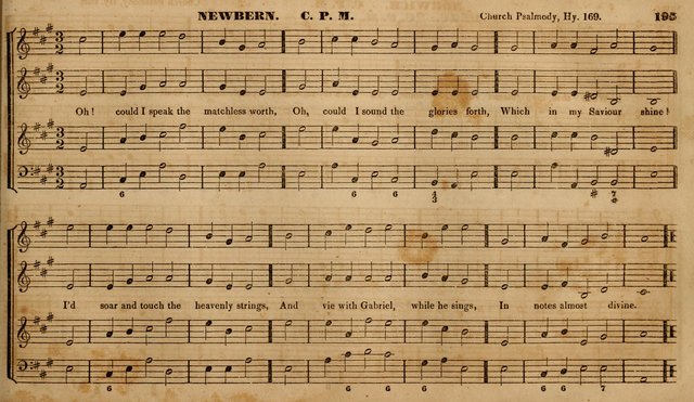 The Choir: or, Union collection of church music. Consisting of a great variety of psalm and hymn tunes, anthems, &c. original and selected. Including many beautiful subjects from the works.. (2nd ed.) page 195