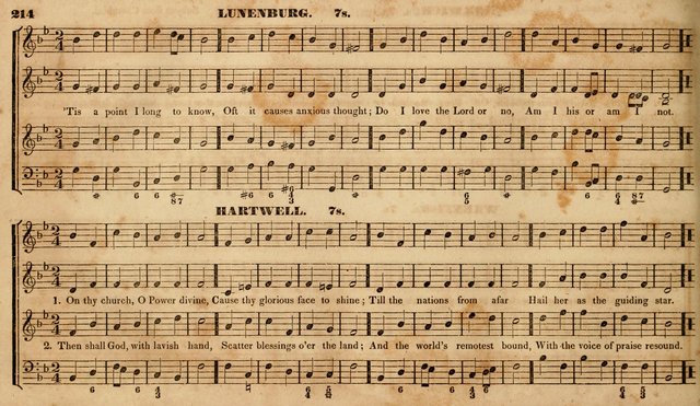 The Choir: or, Union collection of church music. Consisting of a great variety of psalm and hymn tunes, anthems, &c. original and selected. Including many beautiful subjects from the works.. (2nd ed.) page 214