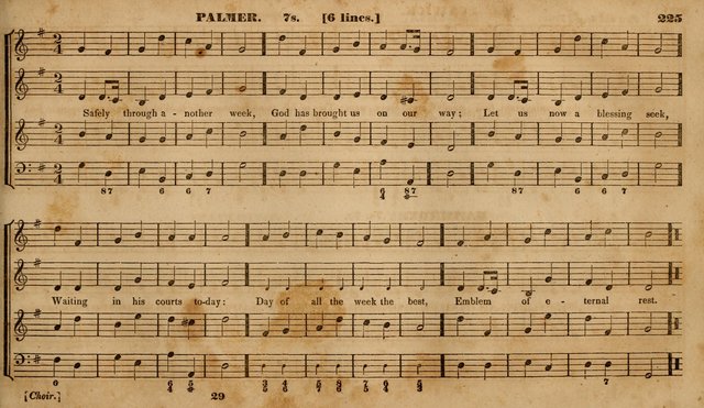 The Choir: or, Union collection of church music. Consisting of a great variety of psalm and hymn tunes, anthems, &c. original and selected. Including many beautiful subjects from the works.. (2nd ed.) page 225