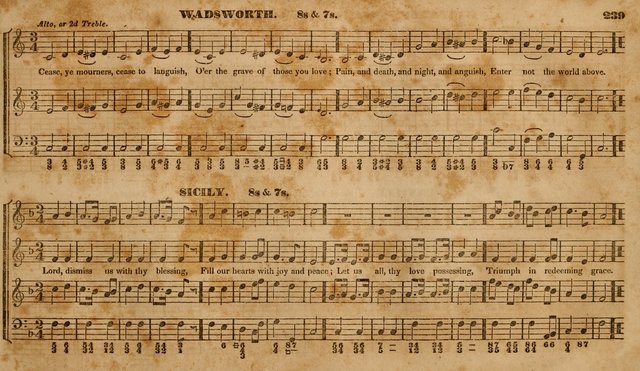 The Choir: or, Union collection of church music. Consisting of a great variety of psalm and hymn tunes, anthems, &c. original and selected. Including many beautiful subjects from the works.. (2nd ed.) page 239