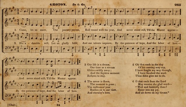 The Choir: or, Union collection of church music. Consisting of a great variety of psalm and hymn tunes, anthems, &c. original and selected. Including many beautiful subjects from the works.. (2nd ed.) page 265