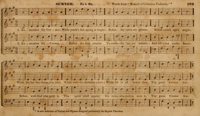 The Choir: or, Union collection of church music. Consisting of a great variety of psalm and hymn tunes, anthems, &c. original and selected. Including many beautiful subjects from the works.. (2nd ed.) page 275