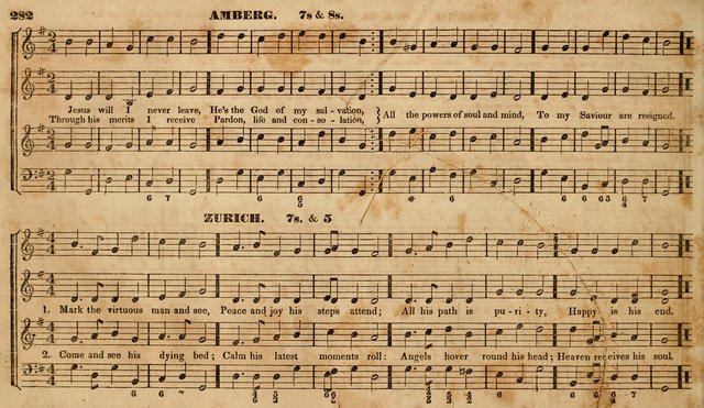 The Choir: or, Union collection of church music. Consisting of a great variety of psalm and hymn tunes, anthems, &c. original and selected. Including many beautiful subjects from the works.. (2nd ed.) page 282