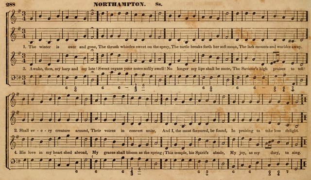 The Choir: or, Union collection of church music. Consisting of a great variety of psalm and hymn tunes, anthems, &c. original and selected. Including many beautiful subjects from the works.. (2nd ed.) page 288