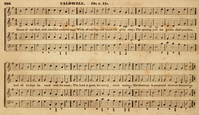 The Choir: or, Union collection of church music. Consisting of a great variety of psalm and hymn tunes, anthems, &c. original and selected. Including many beautiful subjects from the works.. (2nd ed.) page 296