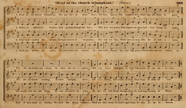 The Choir: or, Union collection of church music. Consisting of a great variety of psalm and hymn tunes, anthems, &c. original and selected. Including many beautiful subjects from the works.. (2nd ed.) page 309