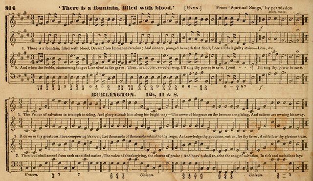 The Choir: or, Union collection of church music. Consisting of a great variety of psalm and hymn tunes, anthems, &c. original and selected. Including many beautiful subjects from the works.. (2nd ed.) page 314