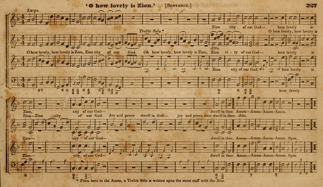 The Choir: or, Union collection of church music. Consisting of a great variety of psalm and hymn tunes, anthems, &c. original and selected. Including many beautiful subjects from the works.. (2nd ed.) page 327