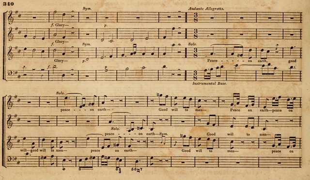 The Choir: or, Union collection of church music. Consisting of a great variety of psalm and hymn tunes, anthems, &c. original and selected. Including many beautiful subjects from the works.. (2nd ed.) page 340