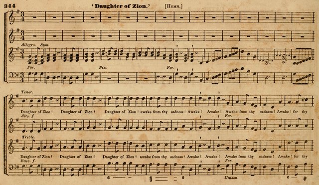 The Choir: or, Union collection of church music. Consisting of a great variety of psalm and hymn tunes, anthems, &c. original and selected. Including many beautiful subjects from the works.. (2nd ed.) page 344