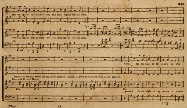 The Choir: or, Union collection of church music. Consisting of a great variety of psalm and hymn tunes, anthems, &c. original and selected. Including many beautiful subjects from the works.. (2nd ed.) page 345