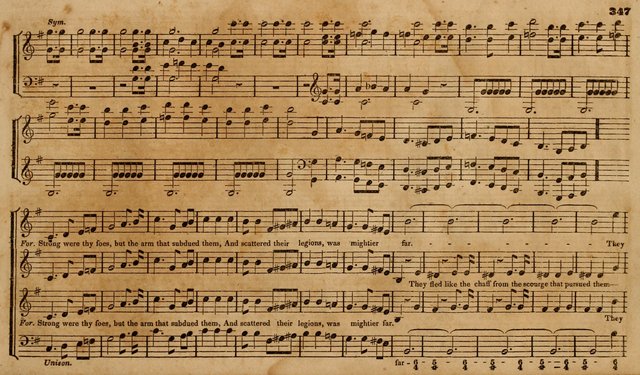 The Choir: or, Union collection of church music. Consisting of a great variety of psalm and hymn tunes, anthems, &c. original and selected. Including many beautiful subjects from the works.. (2nd ed.) page 347