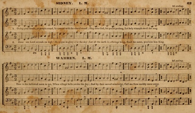 The Choir: or, Union collection of church music. Consisting of a great variety of psalm and hymn tunes, anthems, &c. original and selected. Including many beautiful subjects from the works.. (2nd ed.) page 63