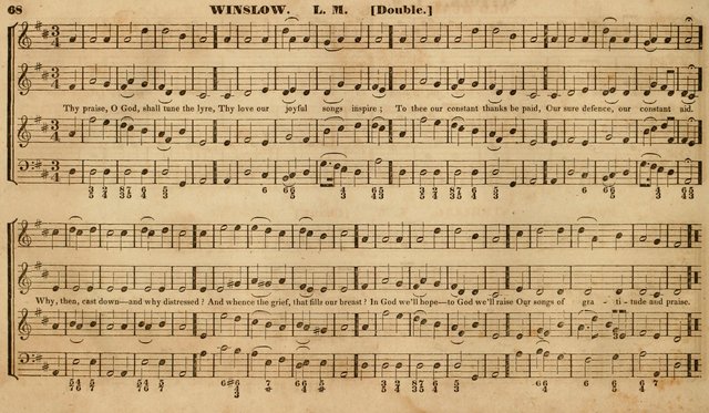 The Choir: or, Union collection of church music. Consisting of a great variety of psalm and hymn tunes, anthems, &c. original and selected. Including many beautiful subjects from the works.. (2nd ed.) page 68