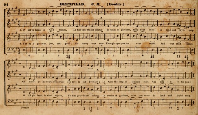 The Choir: or, Union collection of church music. Consisting of a great variety of psalm and hymn tunes, anthems, &c. original and selected. Including many beautiful subjects from the works.. (2nd ed.) page 94