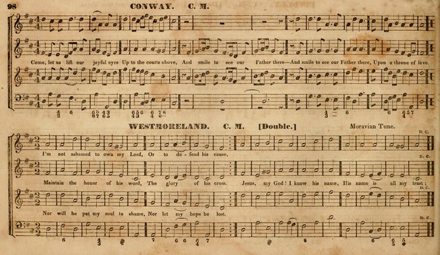 The Choir: or, Union collection of church music. Consisting of a great variety of psalm and hymn tunes, anthems, &c. original and selected. Including many beautiful subjects from the works.. (2nd ed.) page 98