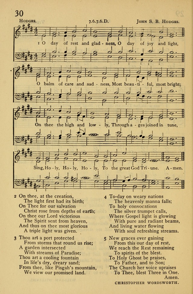 Columbia University Hymnal page 30