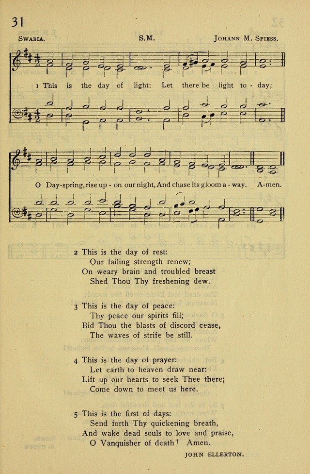 Columbia University Hymnal page 31