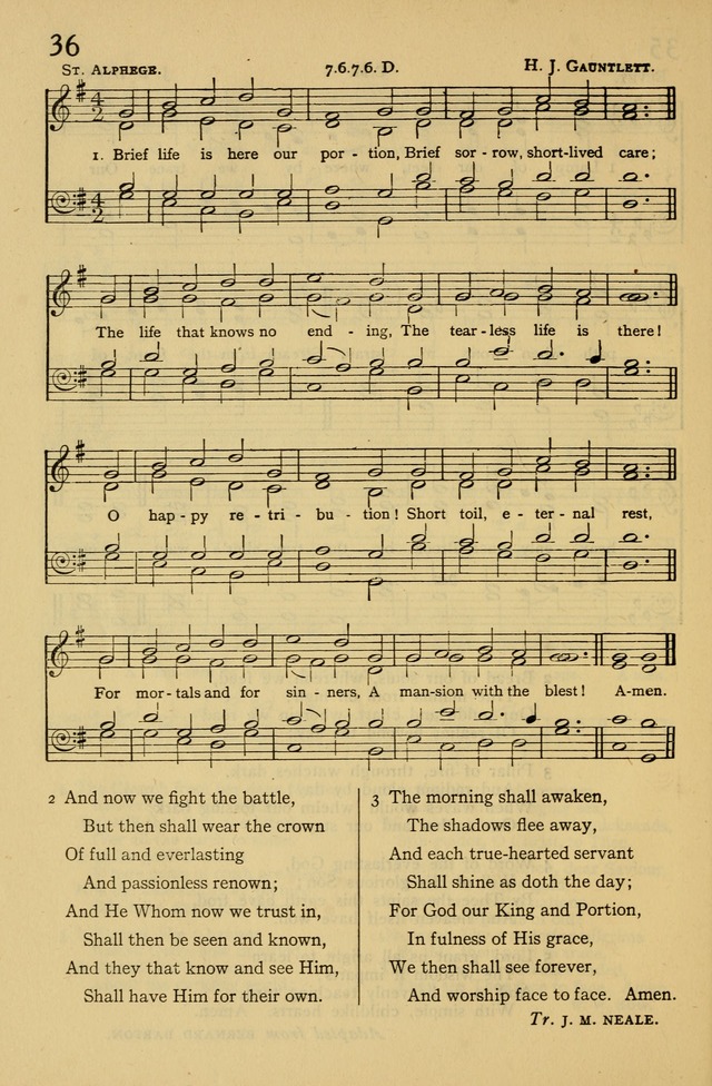 Columbia University Hymnal page 36