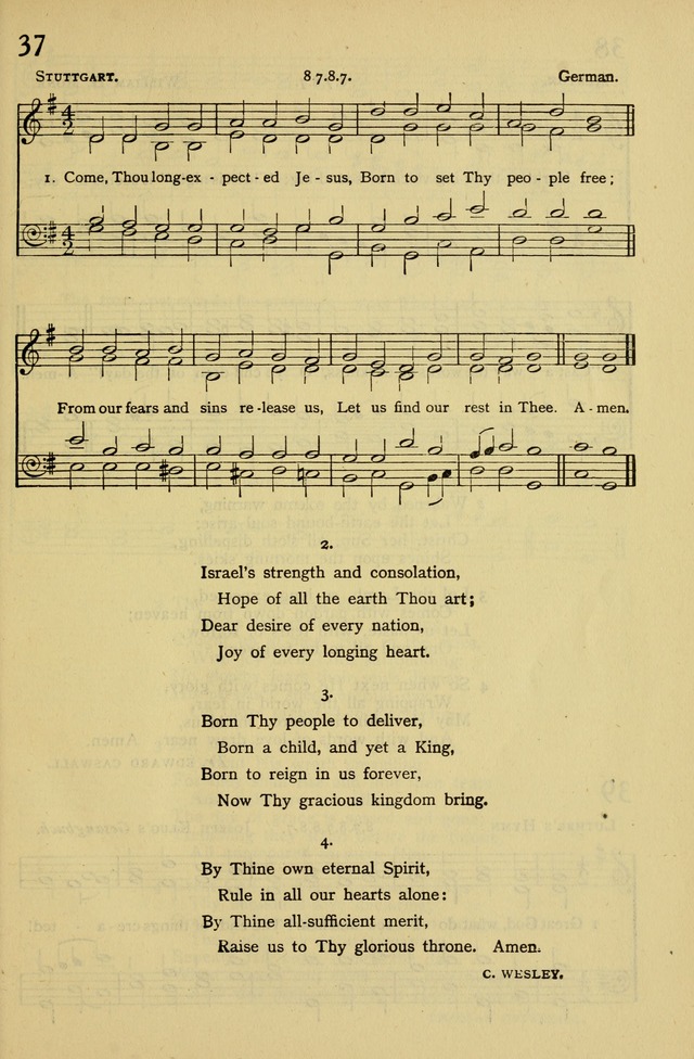 Columbia University Hymnal page 37