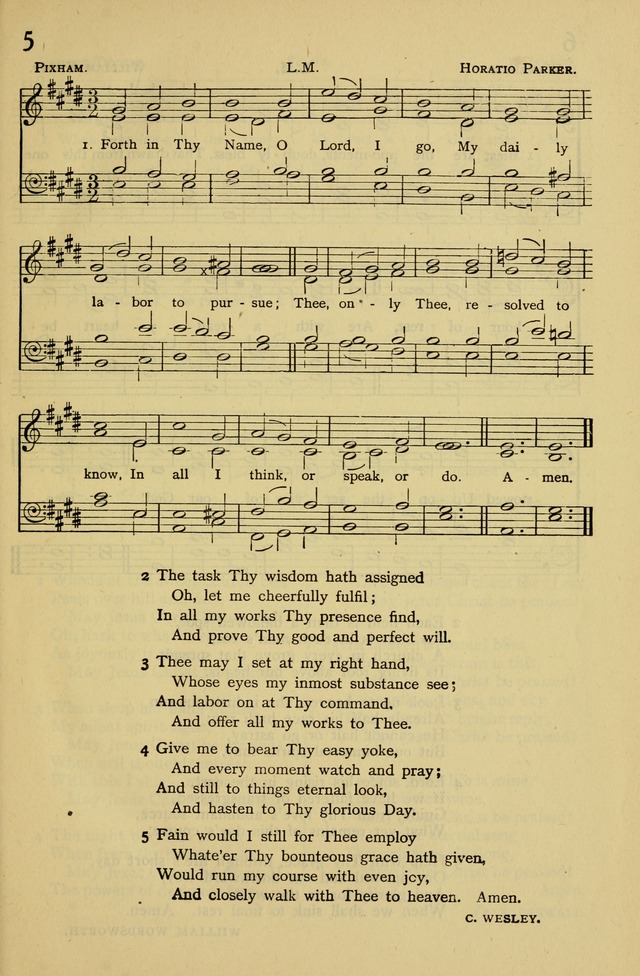 Columbia University Hymnal page 5