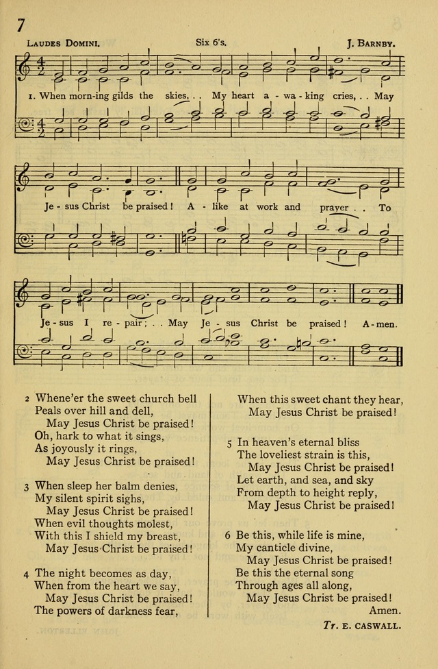 Columbia University Hymnal page 7