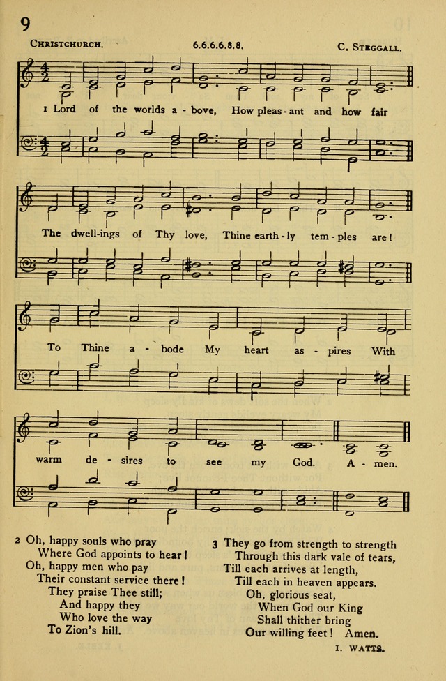 Columbia University Hymnal page 9