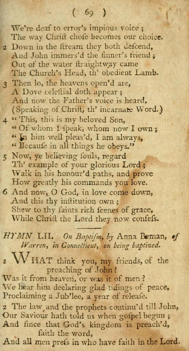 A Collection of Hymns for the use of Christians page 143