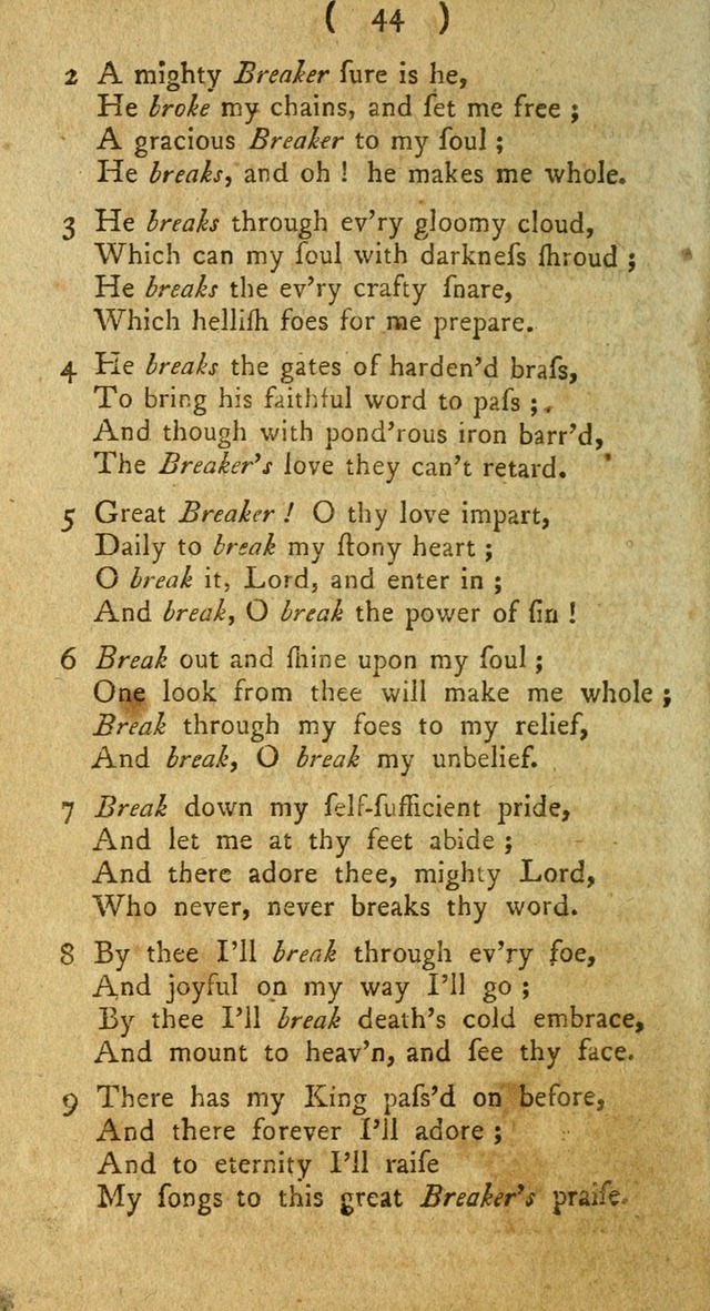 A Collection of Hymns for the use of Christians page 44