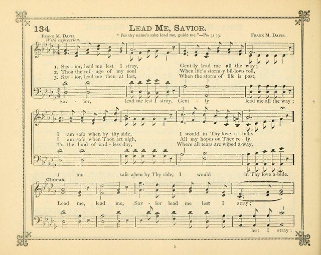 Carols of Joy: choice collection of songs and hymns for the Sunday School, Bible class, and the Home Circle to which has been added an easy method of Rudimental Instruction in Music, for Weekday Study page 134