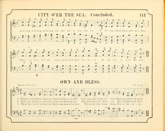 Crown of Life: a collection of songs, new and old, for the use in the Sunday-school, prayer and praise meetings, and the home circle page 111