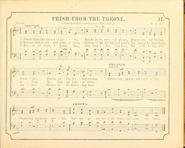 Crown of Life: a collection of songs, new and old, for the use in the Sunday-school, prayer and praise meetings, and the home circle page 17