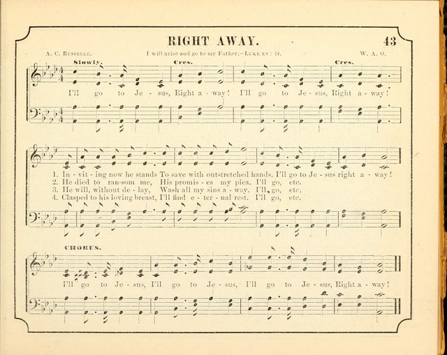 Crown of Life: a collection of songs, new and old, for the use in the Sunday-school, prayer and praise meetings, and the home circle page 43