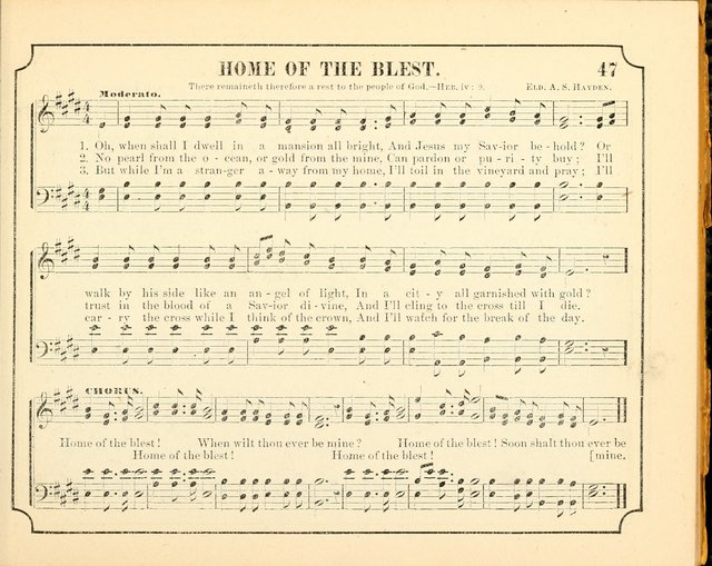 Crown of Life: a collection of songs, new and old, for the use in the Sunday-school, prayer and praise meetings, and the home circle page 47