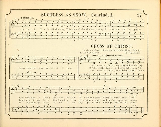 Crown of Life: a collection of songs, new and old, for the use in the Sunday-school, prayer and praise meetings, and the home circle page 97