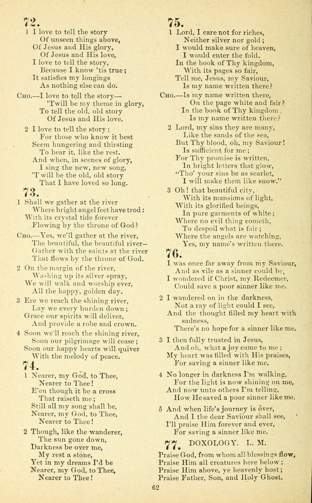 Carols of Praise: a choice collection of new gospel songs prepared especially for evangelistic services page 63
