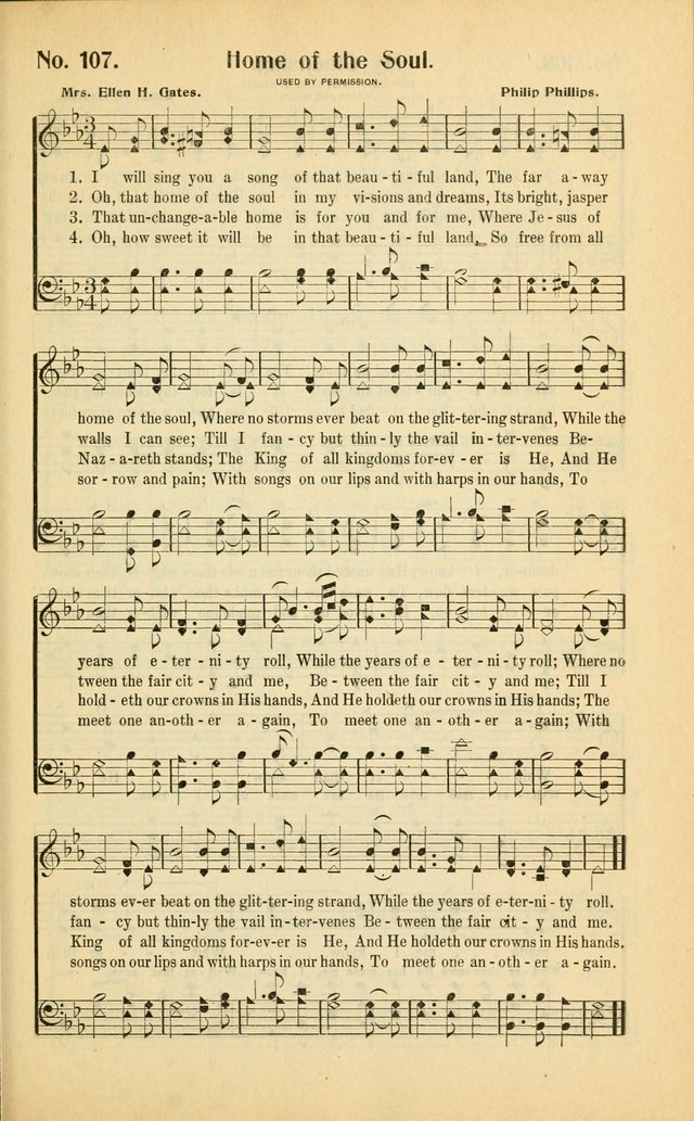 Diadems: a collection of religious songs, new and old, for the church and Sunday school page 107