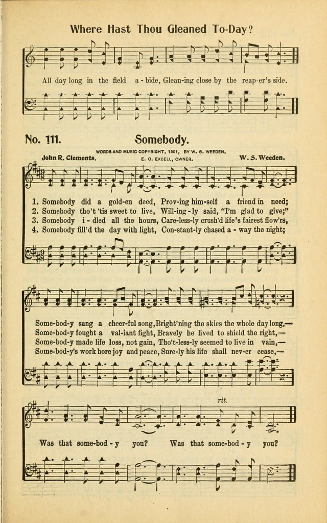 Diadems: a collection of religious songs, new and old, for the church and Sunday school page 111