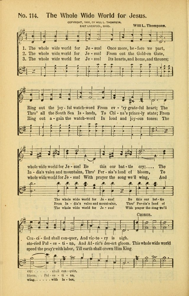 Diadems: a collection of religious songs, new and old, for the church and Sunday school page 114