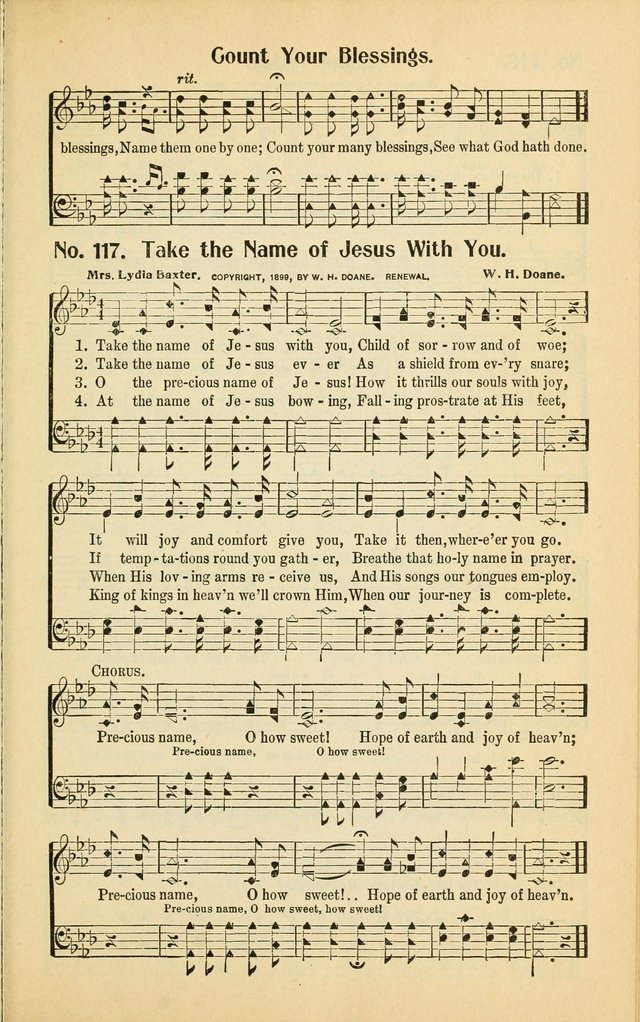 Diadems: a collection of religious songs, new and old, for the church and Sunday school page 117